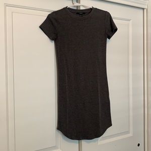 FOREVER 21 Grey Fitted T-Shirt Dress; Size S; Rarely Worn